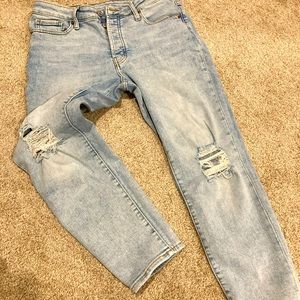 O.G straight button fly light wash jeans size 10 short.
